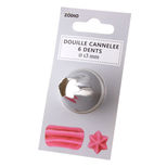 Douille en inox : cannelée 6 dents 13 mm - Zodio