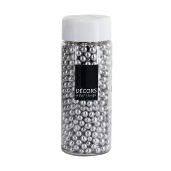 Achat en ligne Décor à parsemer : perles argentées 80 gr