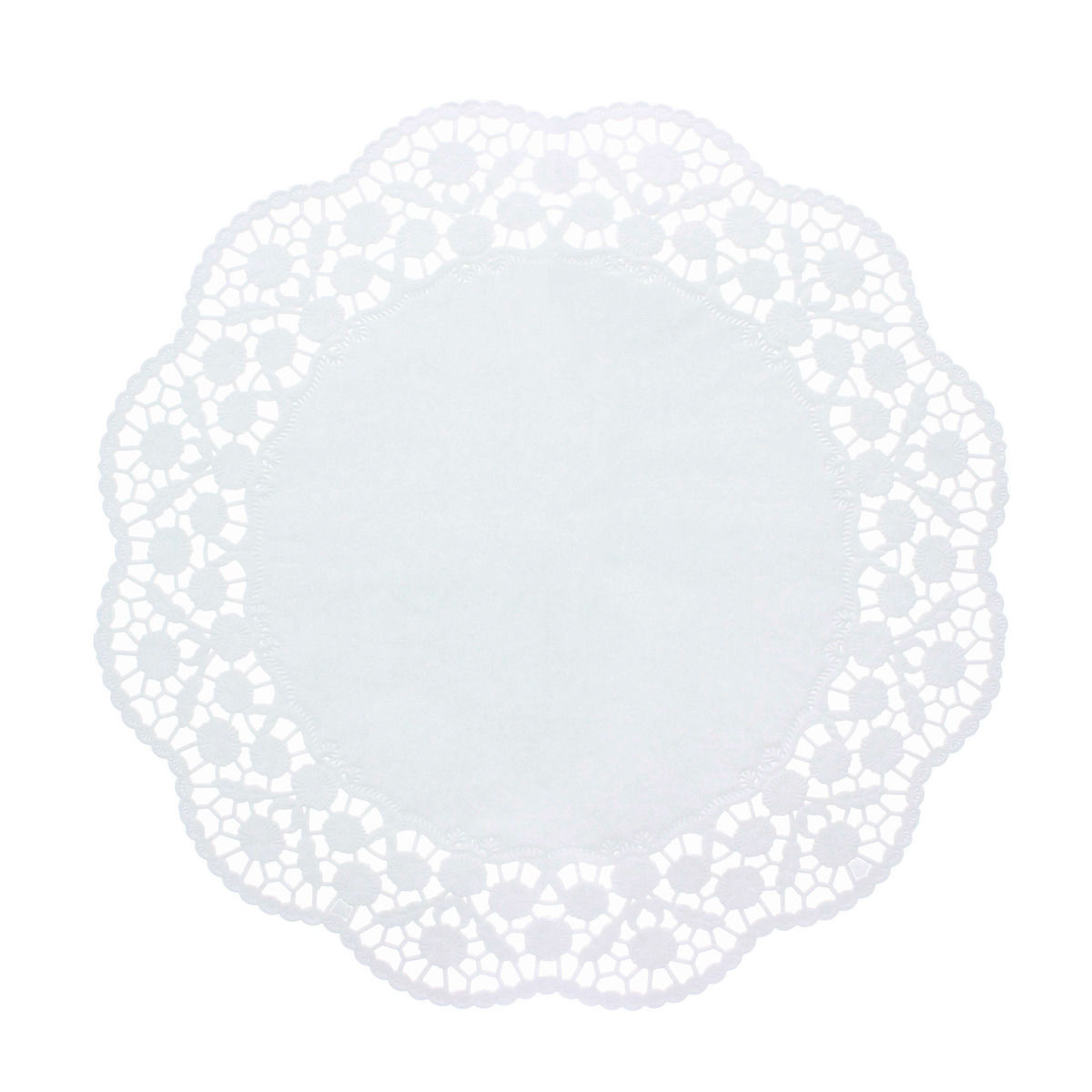 12 dentelles rondes blanches 36 cm - Papstar