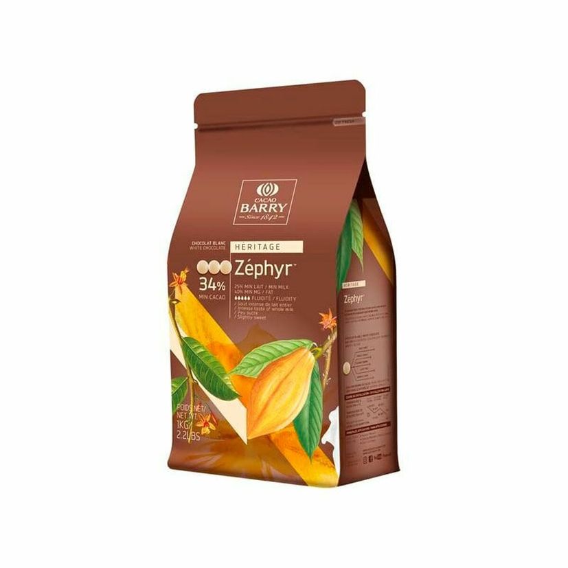 Chocolat blanc Zéphyr 34% 1 kg - Barry