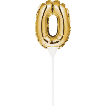 Achat en ligne Décor de gâteau : Ballon chiffre 0 doré - Creative Converting