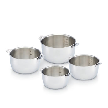 Achat en ligne Set 4 casseroles inox amovibles Select 14/20cm avec poignée  - Beka