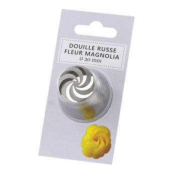 Achat en ligne Douille en inox : russe fleur magnolia 20 mm - Zodio