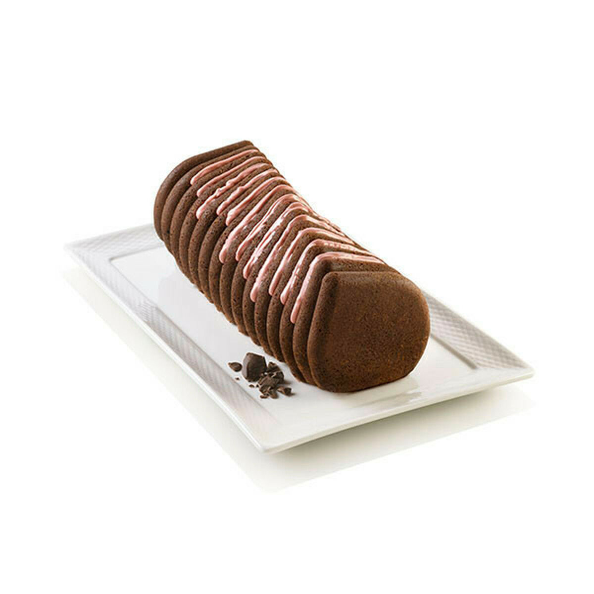 Moule en silicone bûche de Noël 3D : Corallo 24,5 cm - Silikomart