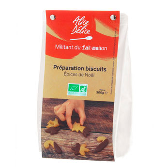 Achat en ligne Préparation biscuits épices de Noël bio sans gluten 300 gr - Alice Délice