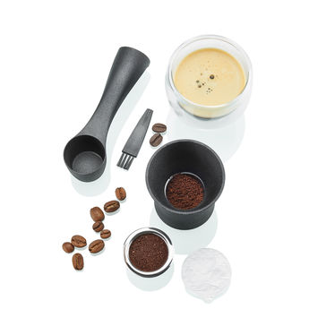 Achat en ligne Set pour capsule de café : 2 capsules en inox, 80 autocollants protecteurs et accessoires - Gefu