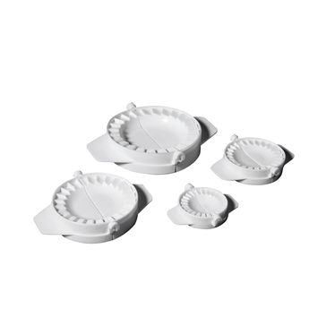 Achat en ligne Lot de 4 moules à chaussons en plastique blanc 6, 8, 10 et 13 cm - Ibili