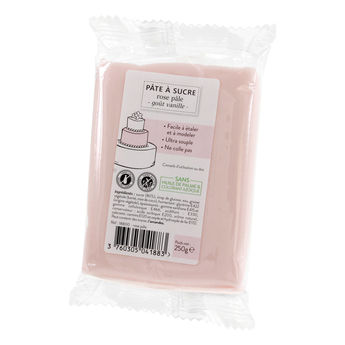 Achat en ligne Pâte à sucre sans huile de palme rose pâle 250 gr