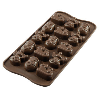 Achat en ligne Moule en silicone chocolat de Noël : Choco Winter 15 sujets de Noël 11.5 x 24 cm - Silikomart