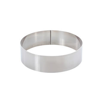 Achat en ligne Cercle à mousse et entremets en inox 4 parts 16 cm hauteur 4.5 cm - Alice Délice