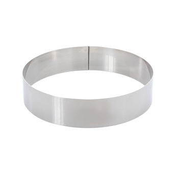 Achat en ligne Cercle à mousse et entremets en inox 4/6 parts 20 cm hauteur 4.5 cm - Alice Délice