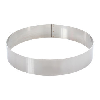 Achat en ligne Cercle à mousse et entremets en inox 6/8 parts  24 cm hauteur 4.5 cm - Alice Délice