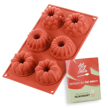 Achat en ligne Moule en silicone 6 cakes fantaisies - Alice Délice