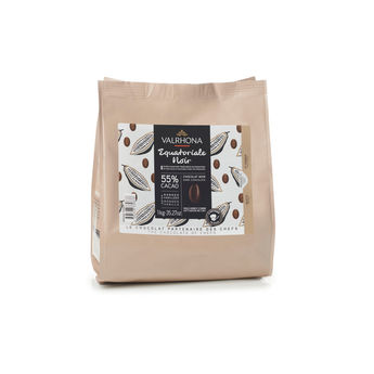 Achat en ligne Chocolat noir à pâtisser Equatoriale Noir 55% 1 kg - Valrhona