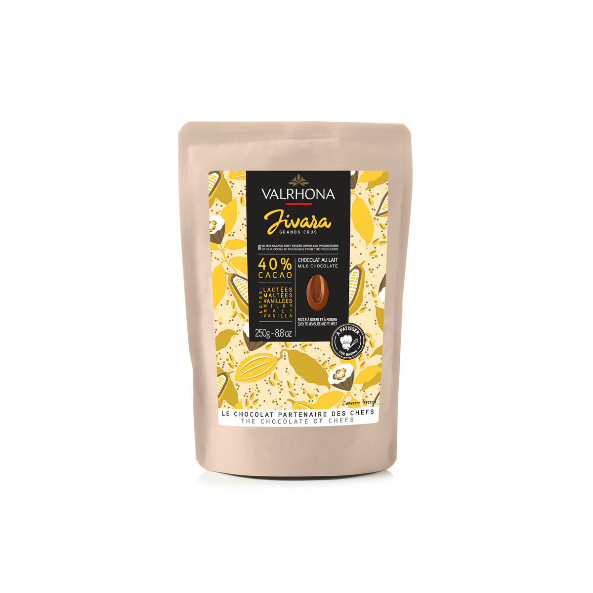 Chocolat au lait à pâtisser Jivara 40% 250 gr - Valrhona