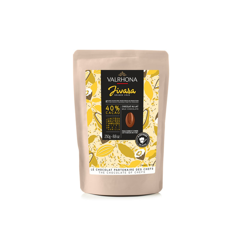 Chocolat au lait à pâtisser Jivara 40% 250 gr - Valrhona