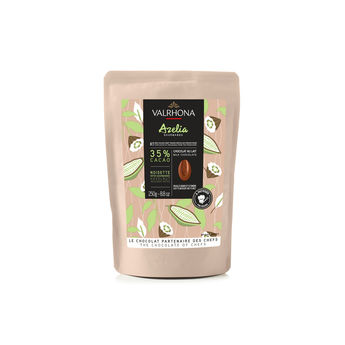 Achat en ligne Chocolat au lait et noisette à pâtisser Azelia 35%  250 gr - Valrhona