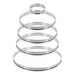 Cercle à tartelette en inox 8 cm hauteur 2 cm - Alice Délice