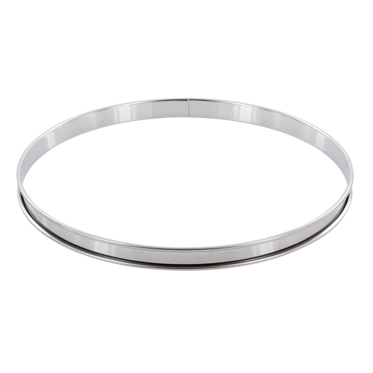 Cercle à tarte en inox 28 cm hauteur 2 cm - Alice Délice