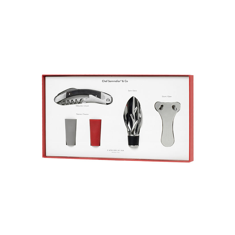 Coffret accessoires vin Chef Sommelier & Co - L'atelier du vin