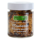 Moutarde olives noires romarin 130g - Savor et Sens