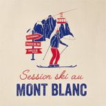 Totebag Le Mont Blanc de Chamonix 100% coton - Tissage de L´Ouest