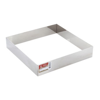 Achat en ligne Cadre à pâtisserie carré en inox 24 cm hauteur 4.5 cm - 10/12 parts  Alice Délice