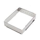 Cadre à pâtisserie extensible en inox de 16 à 28 cm, de 4 à 14 parts, hauteur 4.5 cm - Alice Délice