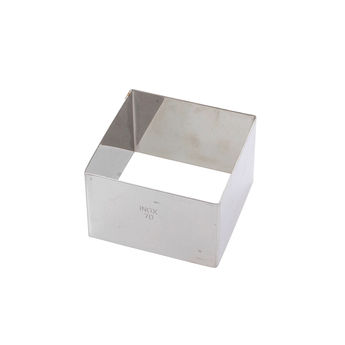 Achat en ligne Carré à pâtisserie individuel en inox 7 cm hauteur 4,5 cm - Alice Délice