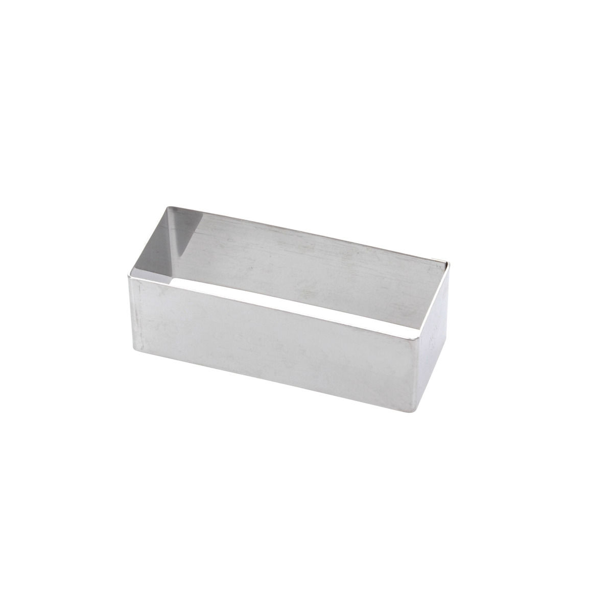 Rectangle à pâtisserie individuel en inox 9 x 3,5 cm hauteur 3 cm - Alice Délice