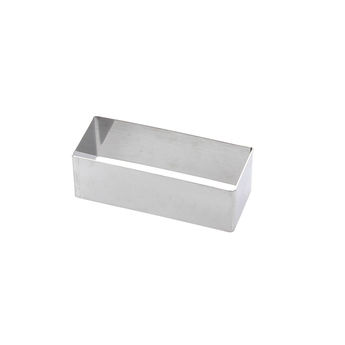 Achat en ligne Rectangle à pâtisserie individuel en inox 9 x 3,5 cm hauteur 3 cm - Alice Délice