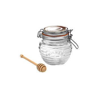 Achat en ligne Pot à miel en verre avec cuillère en bois - Kilner