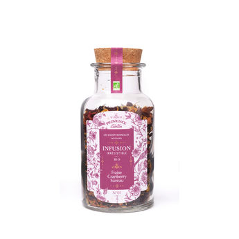 Achat en ligne Infusion bio irresistible vrac fraise, cranberry et sureau 70 gr - Provence d'Antan