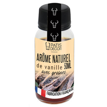 Achat en ligne Arôme alimentaire naturel de vanille avec graines 50 ml - Patisdecor