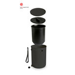 Composteur de cuisine en plastique recyclé noir 9.6l - Bokashi