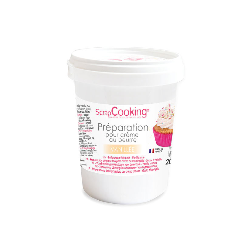 Pot de préparation pour crème au beurre vanille 200 gr - Scrapcooking