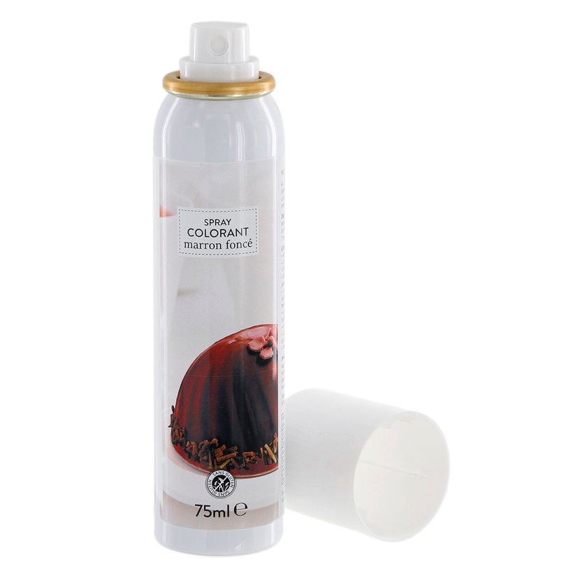 Spray colorant alimentaire marron foncé 75 ml