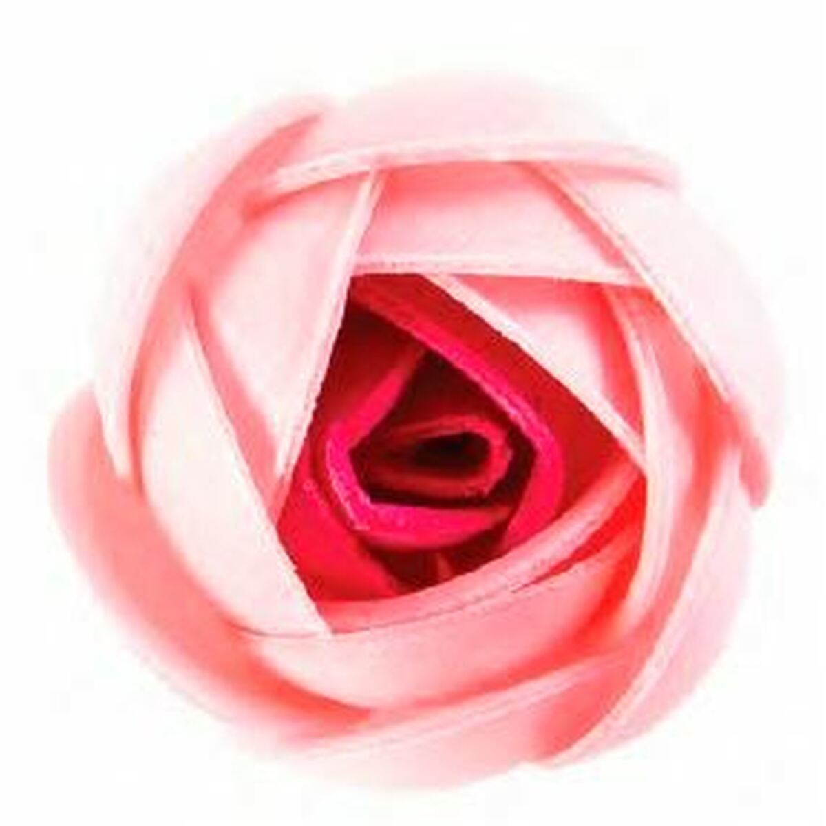 Décor en azyme : 5 fleurs bicolores rose et rose pâle 4,2 cm