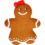 Emporte-pièce en inox de Noël : bonhomme gingerwoman 8 cm - Birkmann