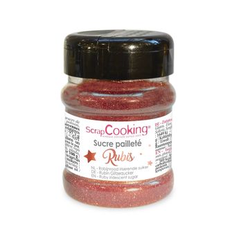 Achat en ligne Sucre pailleté rose rubis 160 gr - Scrapcooking