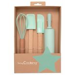 Coffret 4 ustensiles de pâtisserie pour enfants : fouet, spatule, cuillère et rouleau - Scrapcooking