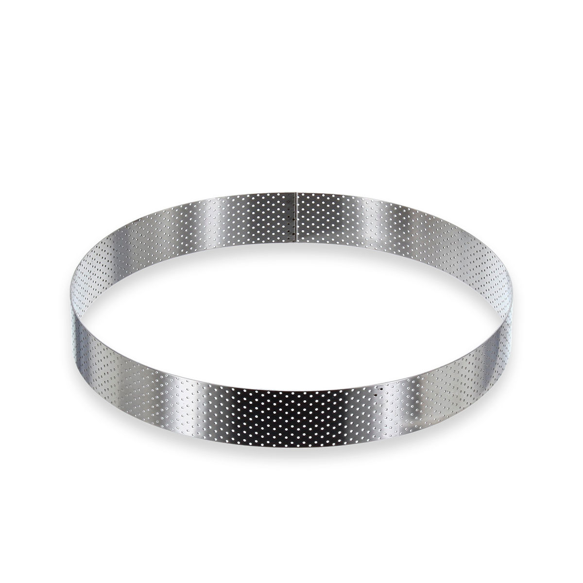 Cercle à tarte haut en inox perforé 24,5 cm hauteur 3,5 cm - De Buyer