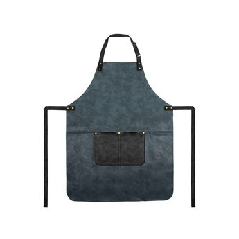 Achat en ligne Tablier en tissu effet cuir 80x64cm bleu - Gusta