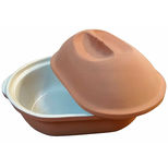 Cocotte en terre cuite ovale 37.5 x 24 x 20 cm 4.2L - Baumalu