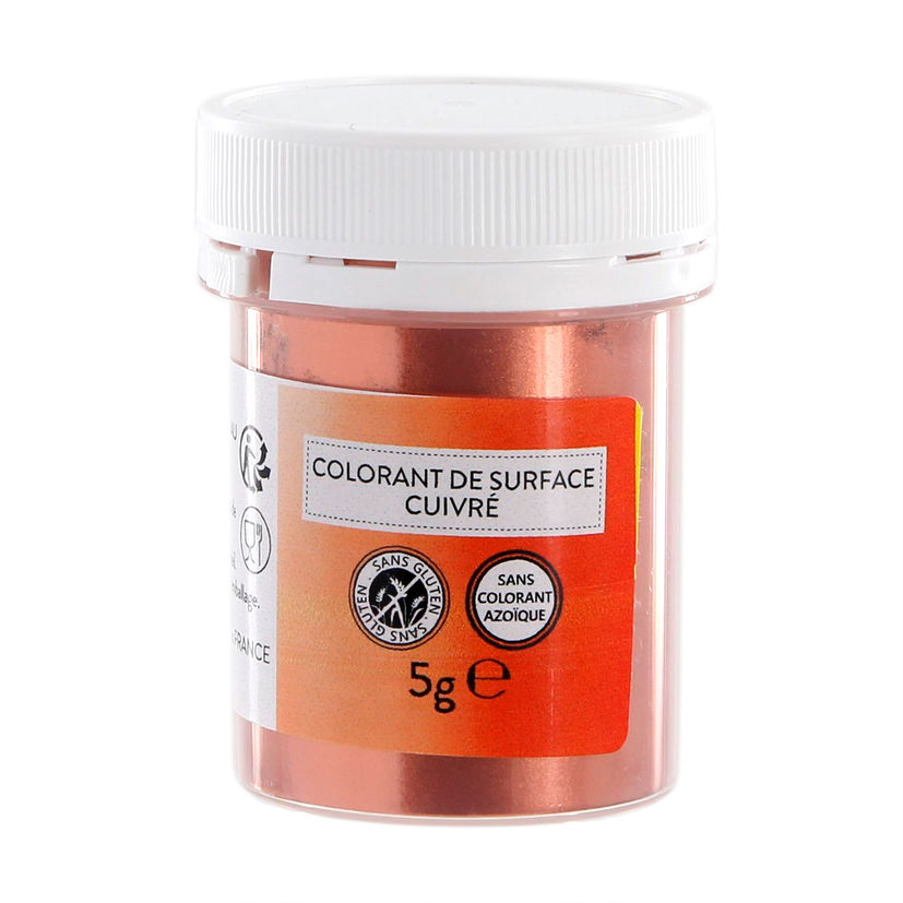 Colorant alimentaire de surface cuivré en poudre 5 gr