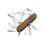 Couteau de poche Huntsman manche en bois de noyer 91 mm 14 fonctions - Victorinox