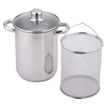 Achat en ligne Cuiseur inox vertical pour asperges, saucisses, spaghetti - Baumalu