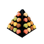 Présentoir pyramide à macarons en plastique noir 23 cm - Patisdecor