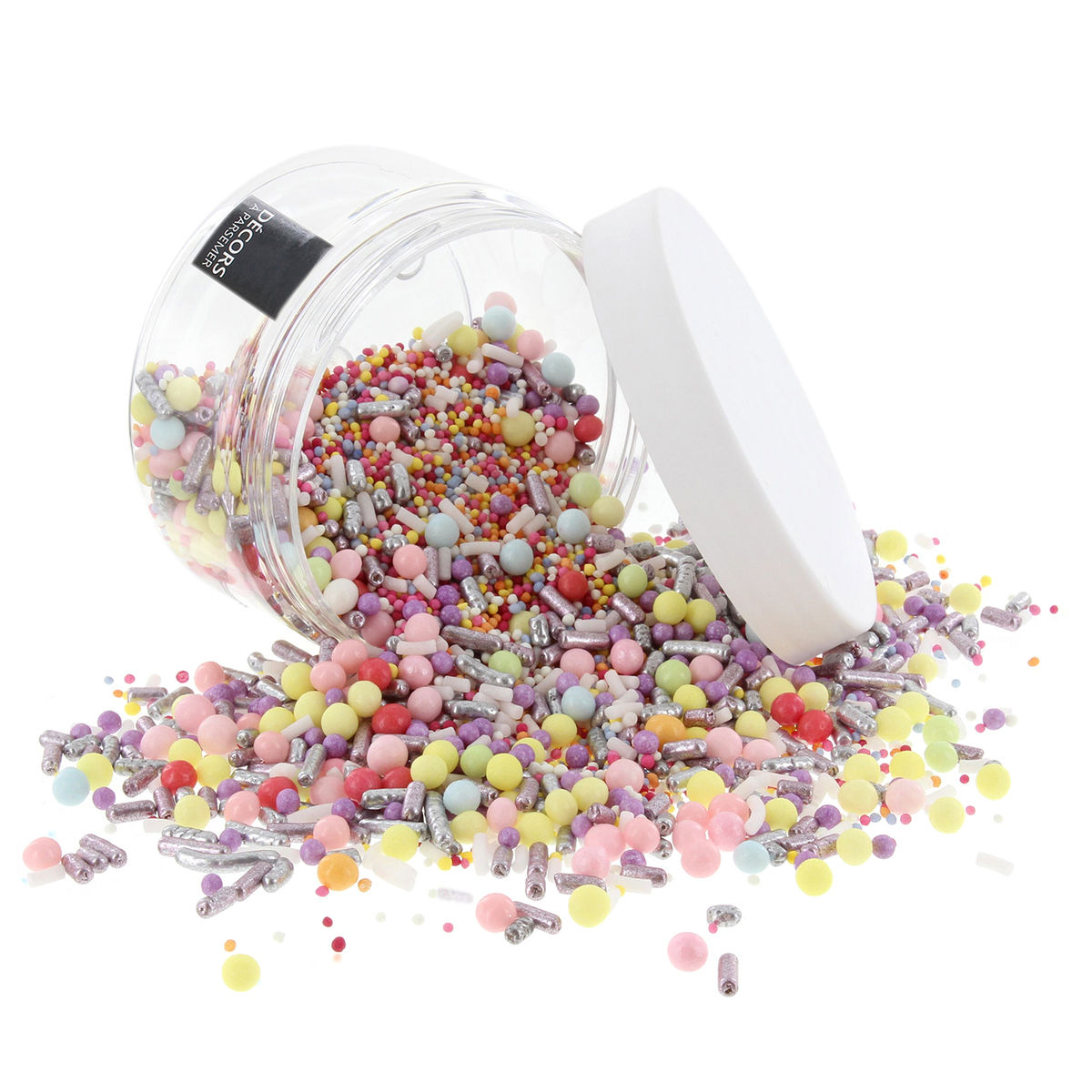 Décor à parsemer : mélange sprinkles multicolores 100 gr