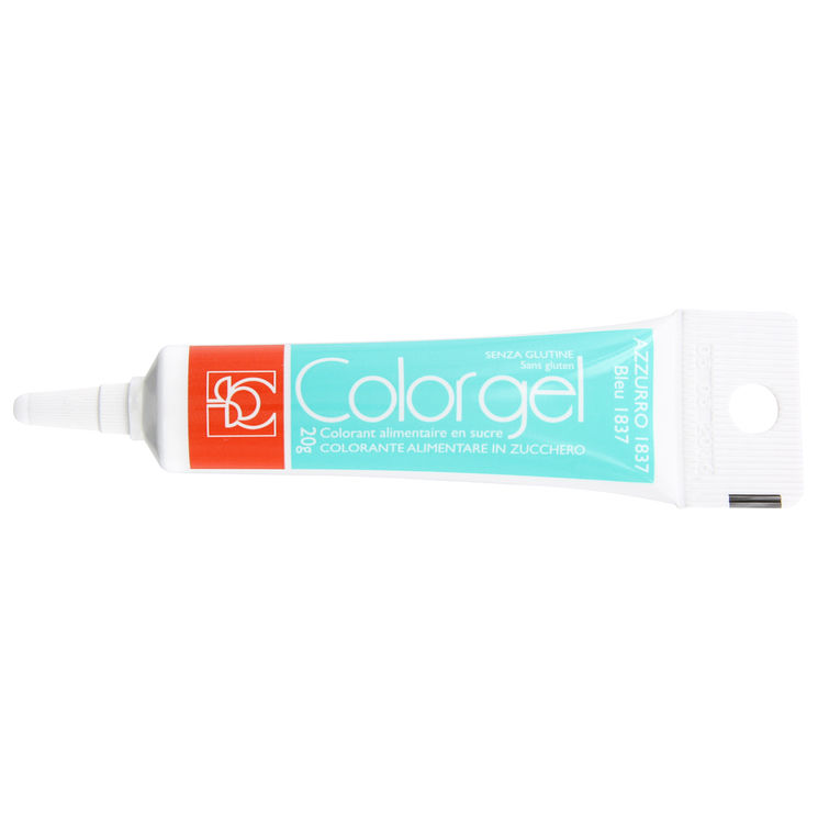 Colorant alimentaire gel bleu turquoise 20 gr - Modecor